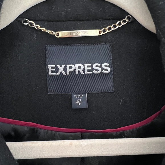 LIKE NEW Express Military Black Coat - Picture 4 of 6